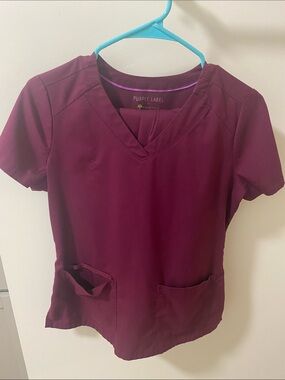 Two scrub sets burgundy XS top S bottoms